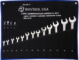 17 PC Combination Wrench Set, Metric