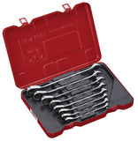 8 PC Reversible Ratchet Spherical Combination Wrench Set, Inch