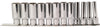 Deep Socket Set Spherical, Inch, 1/2" Dr. - 11 PCS